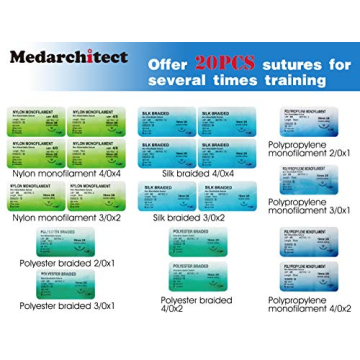 Medarchitect Suture Practice Kit for Medical Students - 30 Pieces