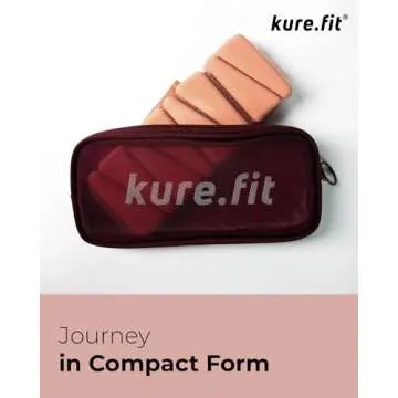 kure.fit Adjustable Wrist & Ankle Weights Set - 1lb Pairs | Versatile for Yoga, Walking, Running, Barre, Pilates, Cardio & Aerobics | Wearable Bracelets for Women & Men | Home & Gym Workouts | Peach