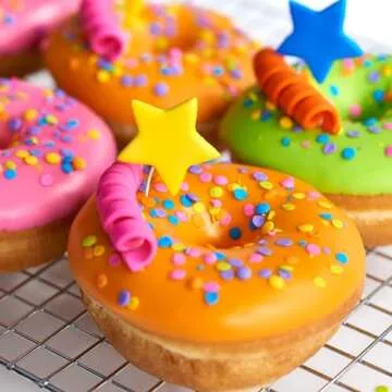 DECOPAC Quins Fancy Sprinkles, 19.5oz, Candy Sprinkles in Handheld Container, Edible Sprinkles For Celebration Cakes, Cupcakes, Cookies - Neon Bright Confetti Quins