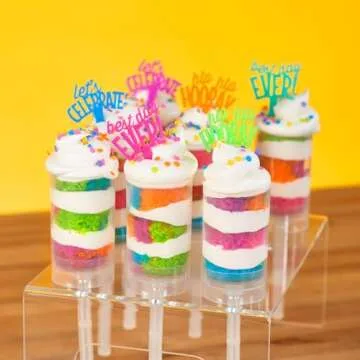 DECOPAC Quins Fancy Sprinkles, 19.5oz, Candy Sprinkles in Handheld Container, Edible Sprinkles For Celebration Cakes, Cupcakes, Cookies - Neon Bright Confetti Quins