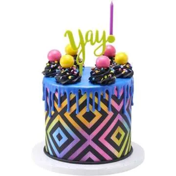 DECOPAC Quins Fancy Sprinkles, 19.5oz, Candy Sprinkles in Handheld Container, Edible Sprinkles For Celebration Cakes, Cupcakes, Cookies - Neon Bright Confetti Quins