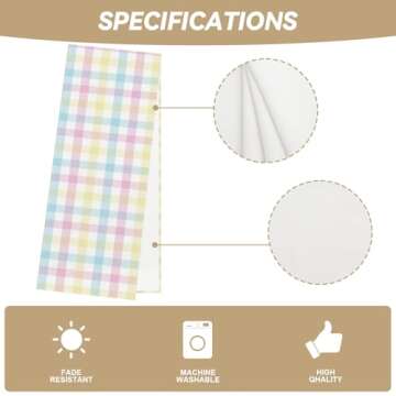 Jiudungs Linen Buffalo Check Plaid Spring Table Runner 72 Inches Long Farmhouse Spring Summer Easter Table Decoration for Home Kitchen Dining Room