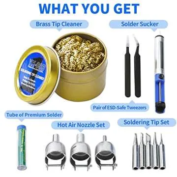 BACOENG 2 in 1 Hot Air Soldering Iron Station