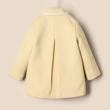 Amazon Essentials x Sofia Grainge Toddler Girls' Wool Blend Coat, Beige, 3T