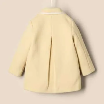 Amazon Essentials x Sofia Grainge Toddler Girls' Wool Blend Coat, Beige, 3T