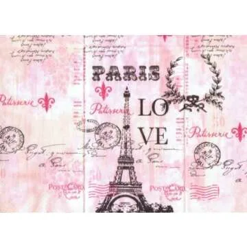 Amscan Pink Paris Love Designer Guest Towels, 8" x 4" (16-Pack) - Elegant Eiffel Tower-Designed Towels, Perfect Embellishments for Parties & Events