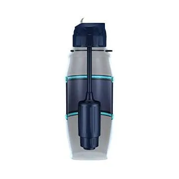 Seychelle Rad/Advanced Emergency Backpacking Camping Water Filter Bottle - Single - 28 oz