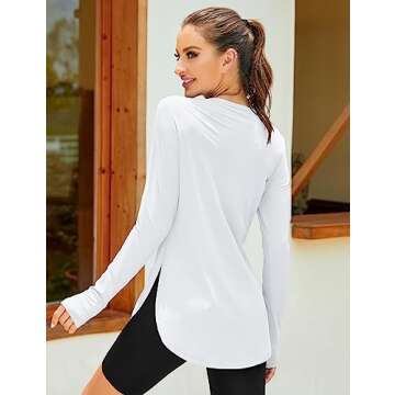 ZHENWEI Long Sleeve Women's Workout Tops with Sun Protection