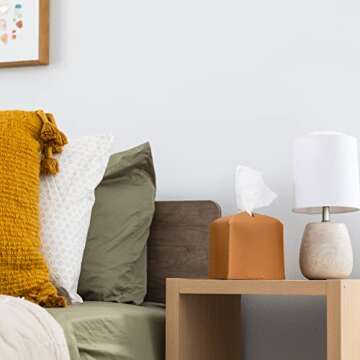 Elegant Modern Leather Tissue Box Cover - Stylish & Versatile