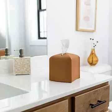 Stylish Leather Tissue Box Cover for Home Decor