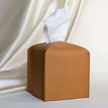 Stylish Leather Tissue Box Cover for Home Decor