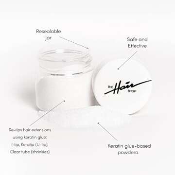 28g Keratin Glue Powder for Re-Tipping Hair Extensions