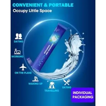 MySmile Mouthwash Alcohol Free, Mouth Wash for Adults, Travel Mouthwash Helps Kill 99% of Bad Breath Germs, Prevents Cavities, Fluoride Free, Fresh Mint, 30 Uses (0.41 Fl Oz (Pack of 60))