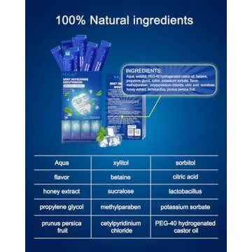 MySmile Mouthwash Alcohol Free, Mouth Wash for Adults, Travel Mouthwash Helps Kill 99% of Bad Breath Germs, Prevents Cavities, Fluoride Free, Fresh Mint, 30 Uses (0.41 Fl Oz (Pack of 60))