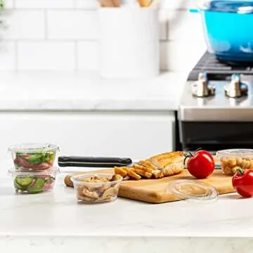 Comfy Package Disposable Portion Cups - 200 Count Clear Containers