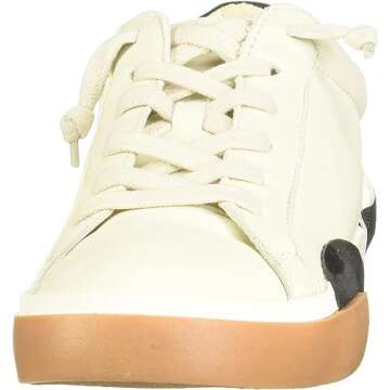 Dolce Vita Women's Zina Sneaker - White/Black Leather Fashion