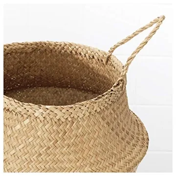 Eco-Friendly Seagrass Belly Basket for Storage and Decor