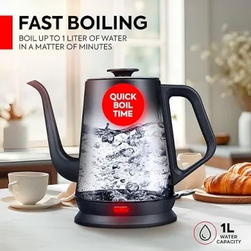 Mueller Electric Gooseneck Kettle & Pour Over Coffee Maker Set