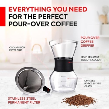 Mueller Electric Gooseneck Kettle & Pour Over Coffee Maker Set