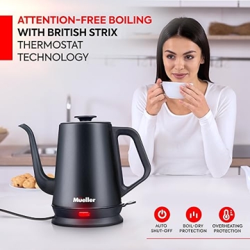 Mueller Electric Gooseneck Kettle & Pour Over Coffee Maker Set