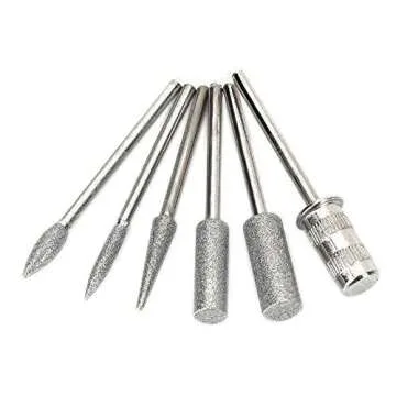 ZXUY 6pc Nail Drill Bits for Machine Replacement 3/32" Shank Size Acrylic Art