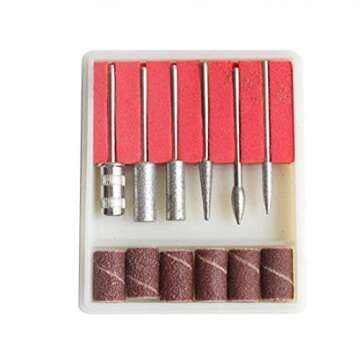 ZXUY 6pc Nail Drill Bits for Machine Replacement 3/32" Shank Size Acrylic Art