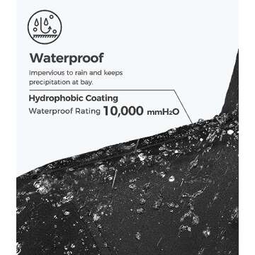 Wantdo Women's Mountain Waterproof Fleece Ski Jacket Windproof Rain Jacket, Small, Black