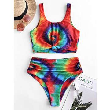 ZAFUL Knot Scoop Neck Bikini Set for Chic Summer Style