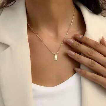 Dainty Initial Necklace in 14K Gold Plated Design