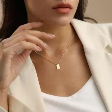 Dainty Initial Necklace in 14K Gold Plated Design