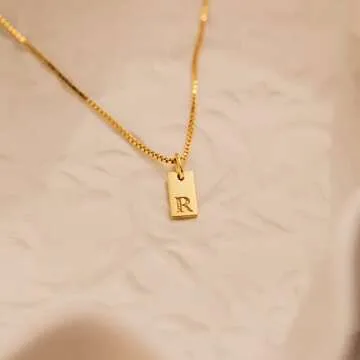 Dainty Initial Necklace in 14K Gold Plated Design