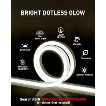 Shine Decor LED Rope Lights – Flexible & Bright Neon Lighting Solution, 4500K