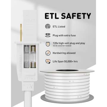 Shine Decor LED Rope Lights - Connectable & Cuttable Neon Strip