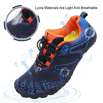 L-RUN Water Shoes for Mens Womens Swim Pool Shoes Navy M US (Women 7.5, Men 6)=EU38