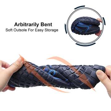 L-RUN Water Shoes for Mens Womens Swim Pool Shoes Navy M US (Women 7.5, Men 6)=EU38