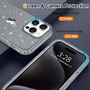 Hython Glitter Case for iPhone 15 Pro Max - Stylish Protection