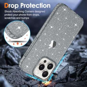 Hython Glitter Case for iPhone 15 Pro Max - Stylish Protection
