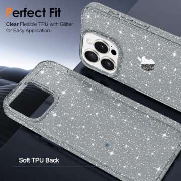 Hython Glitter Case for iPhone 15 Pro Max - Stylish Protection