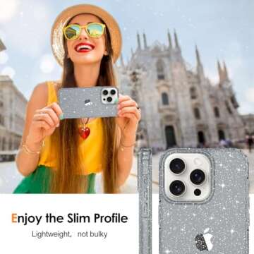 Hython Glitter Case for iPhone 15 Pro Max - Stylish Protection
