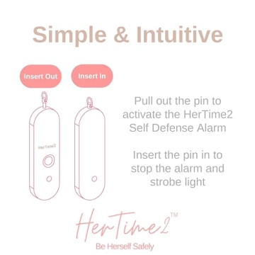 HerTime2® Women's Personal Safety Alarm - Waterproof & Loud
