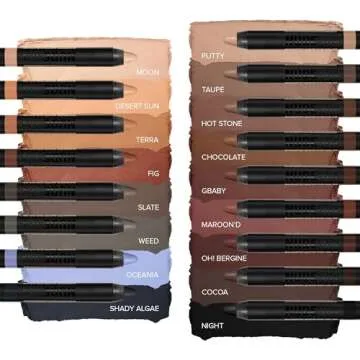 Nudestix Magnetic Matte Eye Color Pencil, Eyeshadow + Eyeliner + Eyelid Primer, Cream Makeup Stick, Long Lasting, Waterproof, Shade: Shady Algae