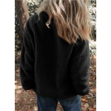 Dokotoo Women's 2024 Relaxed Fit Stylish Autumn Winter Coats Lapel Collar Open Front Full Zipper Up ...