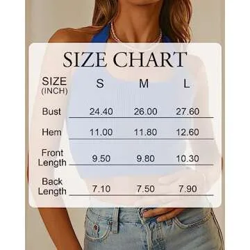 Goranbon Women's Halter Neck Crop Top for Summer Style