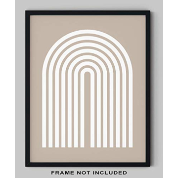 Modern Abstract Geometric Sun Rainbow Wall Art Prints