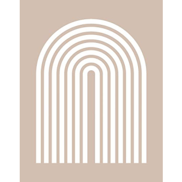 Modern Abstract Geometric Sun Rainbow Wall Art Prints