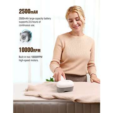 VASSON Fabric Shaver – Rechargeable Lint Remover for All Fabrics