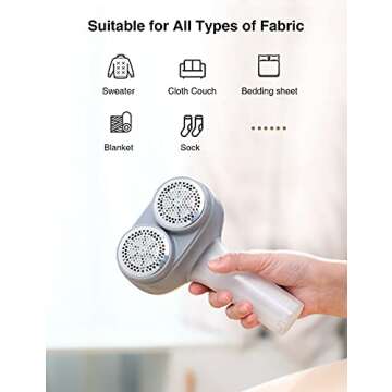 VASSON Fabric Shaver – Rechargeable Lint Remover for All Fabrics