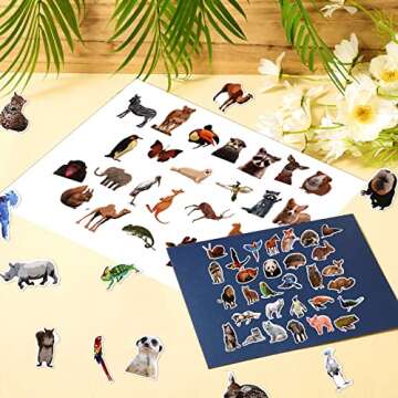 200 Jungle Animal Stickers for Kids | Waterproof & Fun