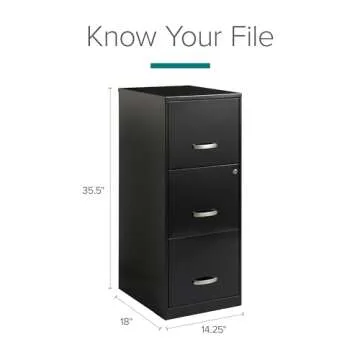 Lorell SOHO 18" 3-Drawer File Cabinet - Durable & Stylish