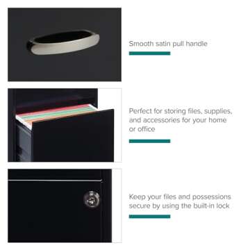 Lorell SOHO 18" 3-Drawer Vertical File